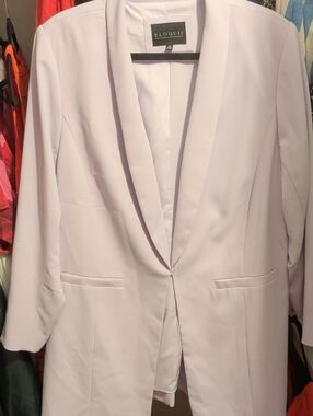 Eloquii Lavender Open-Front Blazer